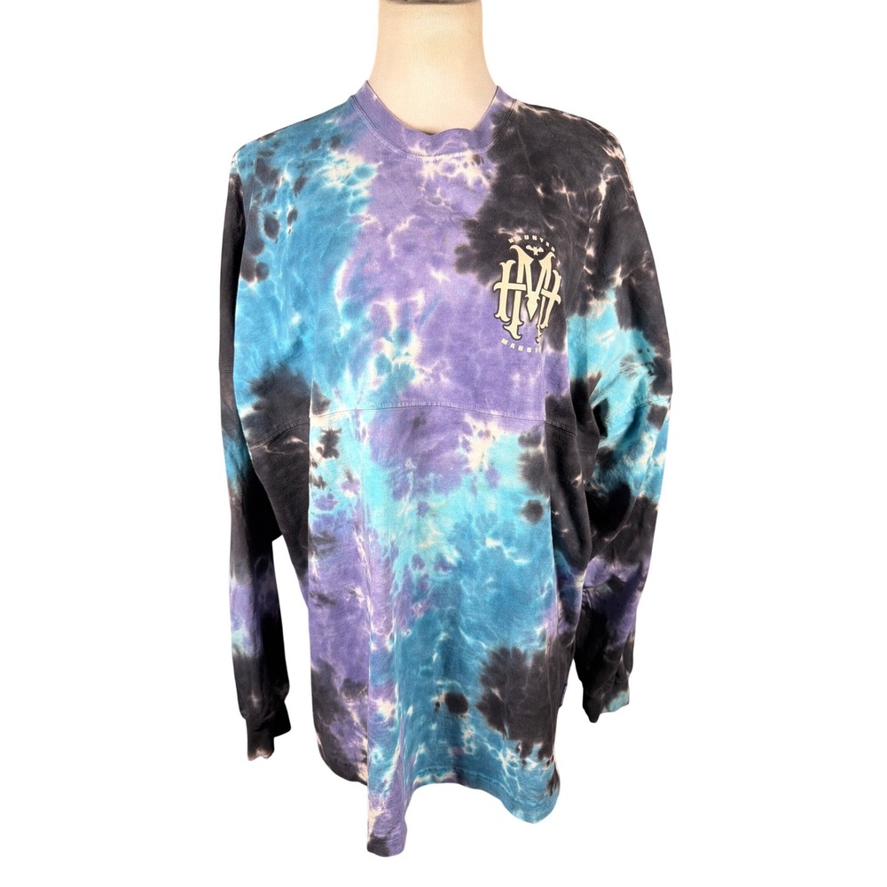 Disney Haunted Mansion Madame Leota Tie Dye Spirit Jersey Lg Purple Blue Black